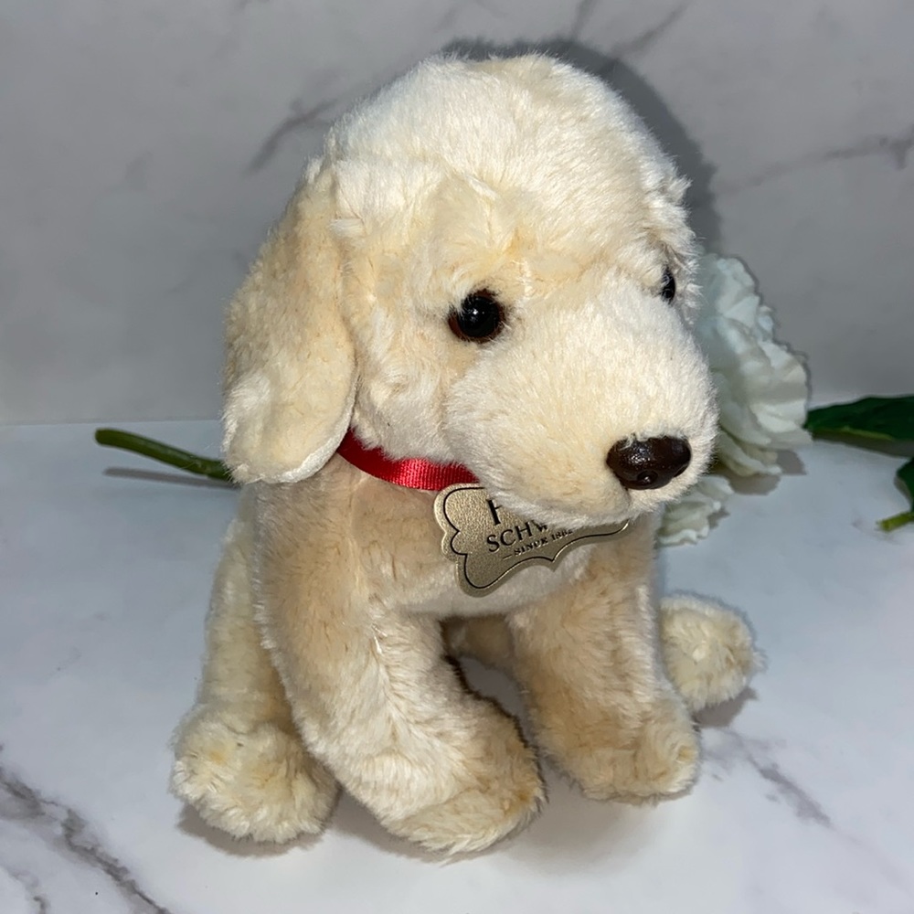 FAO SCHWARZ 10" Labrador Lab Golden Retriever Puppy Dog Plush Stuffed